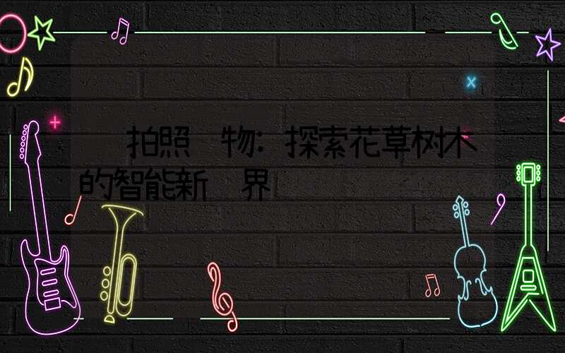 拍照识物:探索花草树木的智能新视界